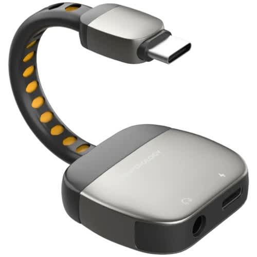 Powerology 2-in-1 Adapter Type-c To 3.5mm Aux - Gray - View 2