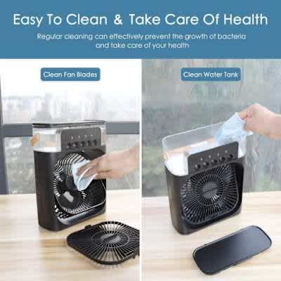 Air Cooler Fan With Humidifier /air Conditioner Fan With Mist + 7 Color Led Light - View 3