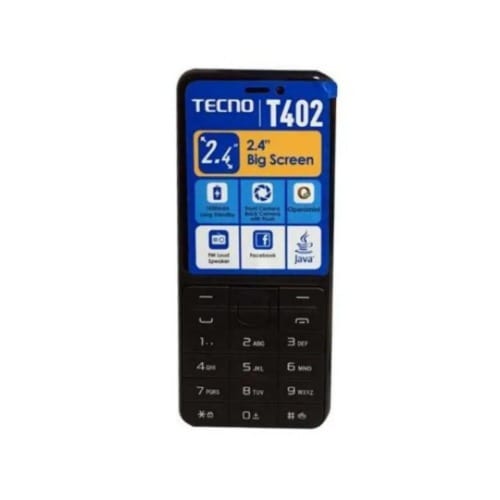 T402 - 2.4'' - 8mb Ram - Wireless Fm - Opera Mini - 1500mAh - Wireless Fm - Black - View 2