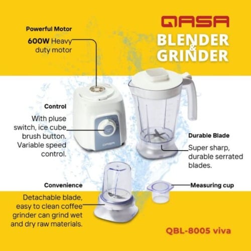 Blender & Grinder 600w 2l (qbl-8005) - View 3