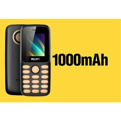 Villaon-V110 2160 Wireless FM, Torchlight, 1000mAh, Facebook Dual SIM Phone - Black - View 2
