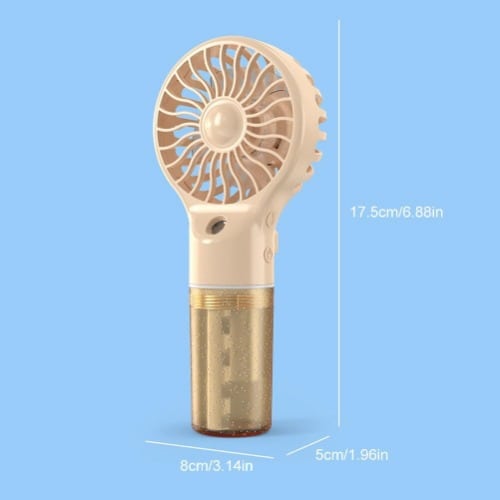 Portable Handheld USB Rechargeable Fan With Mist Spray - View 4