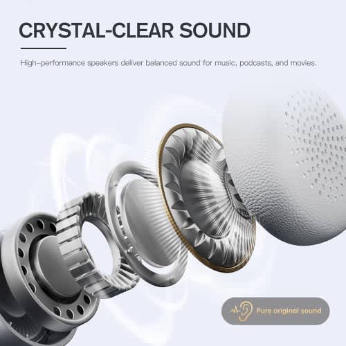 Bluetooth 5.4 Retro Headphone With 65hrs Battery & Noise Cancellation -rb-830bh- Silver - View 5