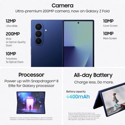 Galaxy Z Fold 7 - 512gb/12gb 5g Smartphone, Ai Photo Edits, Large Screen-Silver - View 2