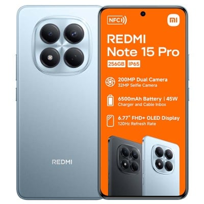 Redmi Note 15 Pro - 6.77" - 256GB ROM - 8GB RAM - 4G Dual SIM - Fingerprint - 6500mAh - Blue