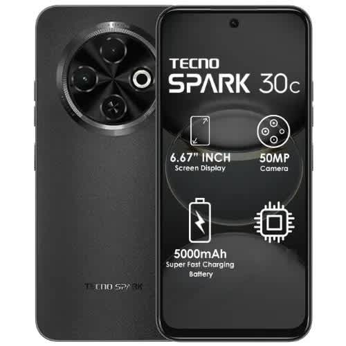 Spark 30c - 6.67" - 6+6gb Ram - 128gb Rom - 4g Lte - Dual Sim - Fingerprint - Black - 5000mah - View 1