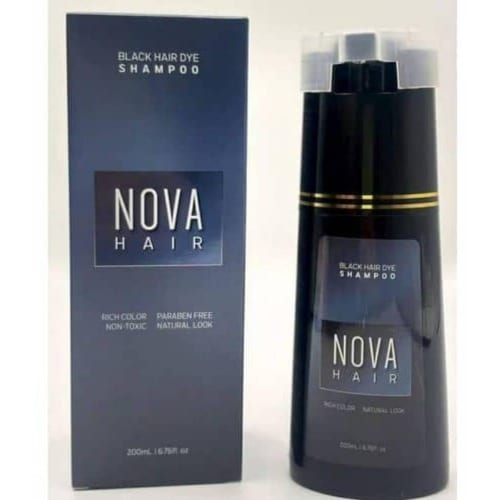 Premium Nova Natural Black Hair Dye Shampoo - 200ml - View 1
