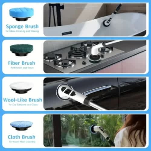 9-in-1 Electric Spin Scrubber Cordless Handheld Cleaning Brush - View 3