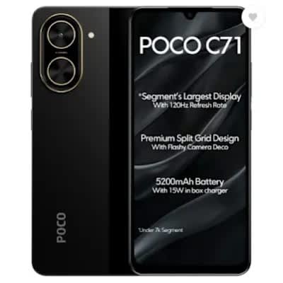 Poco C71 - 3gb Ram - 64gb Rom - 6.88" Display 5200mah - 4g Lte & Dual Sim - Black
