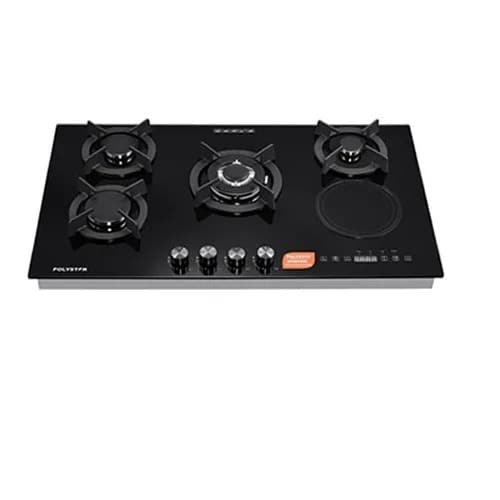 4 Burner Gas + 1 Electric Hotplate - Built-in Cabinet Hob Inverter - View 2