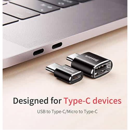 Baseus Mini Micro Female To Type-c Male Adapter Converter - View 3