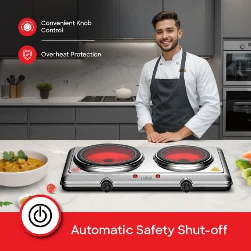 2100w Stainless Steel Double Face Infrared Cooker - Sf5004ic - View 5