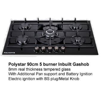 5 Burner Tempered Glass 90cm Built-in Gas Hub Pv-jyba5ag - View 2