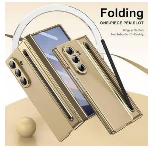 Full Body Protective Case With S Pen For Samsung Galaxy Z Fold 4 - Gold - View 3