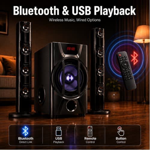 Dj-667 High-class Home Cinema System  8-inch Hi-bass Subwoofer With Bluetune Dual Karaoke - View 7