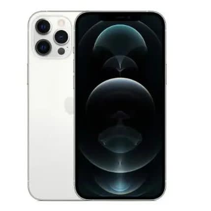 iPhone 12 Pro Max - 6.7"- 128GB ROM+6GB RAM - Single Sim - 3687mah- Pouch & Screen Protector - Silver
