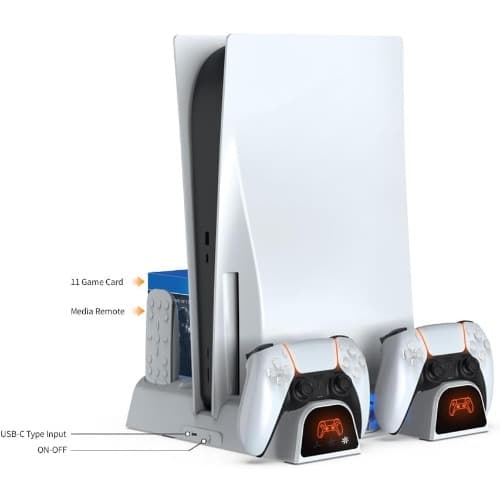 Ps5 Multifunctional Cooling Station- Controller Charging Dock & Discs Rack - View 10