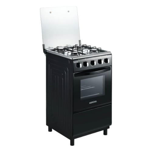 50x55cm 4 Gas Burner With Gas Oven - Black - View 2
