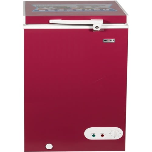 Energy Saving Chest Freezer - Red - 100L - View 1
