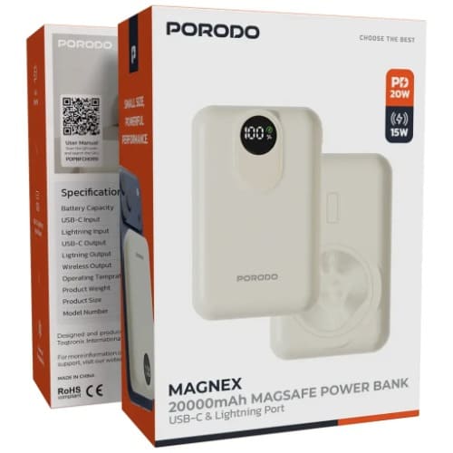 Magnex Magsafe Power Bank - White - 20000mah - View 2