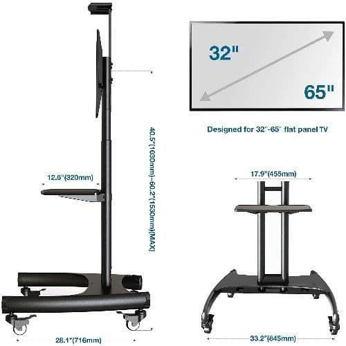 Black Tv Stand  32"-65" - View 2