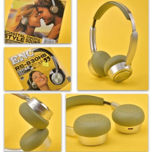 Bluetooth 5.4 Retro Headphone With 65hrs Battery & Noise Cancellation -rb-830bh- Green - View 10