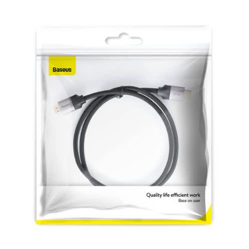 Baseus 4k Ultra Hd Male To Male Hdmi Adapter Cable (1m) - Dark Grey - View 1