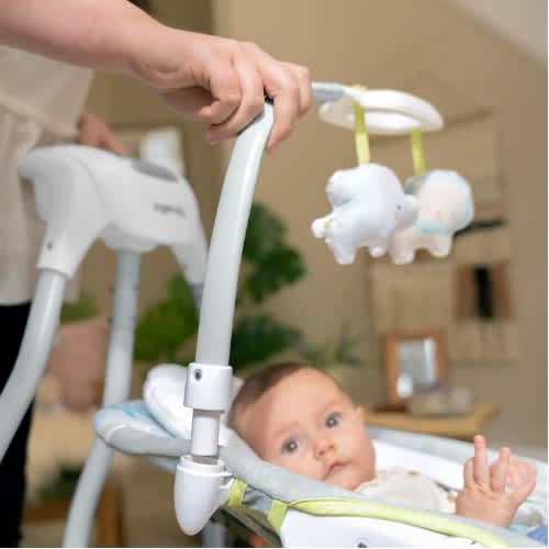 Simple Comfort Lightweight Compact 6-speed Multi-direction Baby Swing - View 8