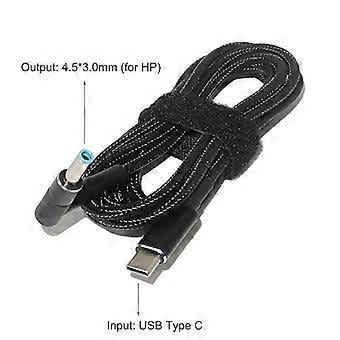 Usb C To Hp 4.5mm Laptop Charging Cable