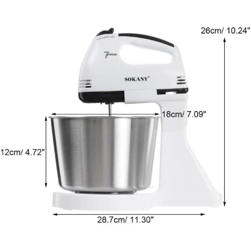 Portable Electric Stand Mixer With Bowl - 2.0l - 250W - View 3