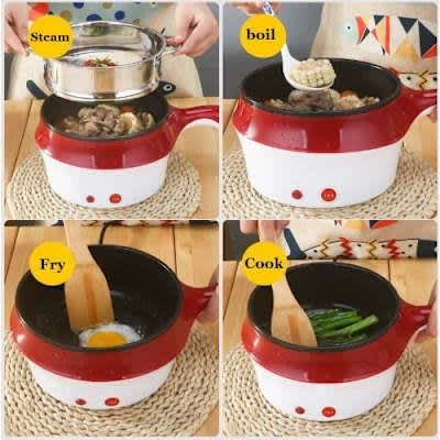 Multifunctional Non-Stick Cooker with Steamer- 22cm - View 2