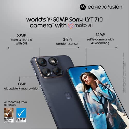 Edge 70 Fusion 5G - 6.78" - 256GB ROM - 12GB RAM - Nano SIM - Fingerprint - 5200mAh - Silhouette - View 2