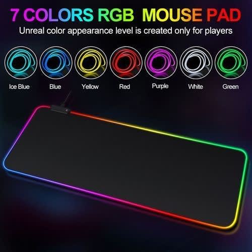 Rgb Mouse Pad Gaming Colorful Lighted Table Mat - 700x300x3mm - View 5
