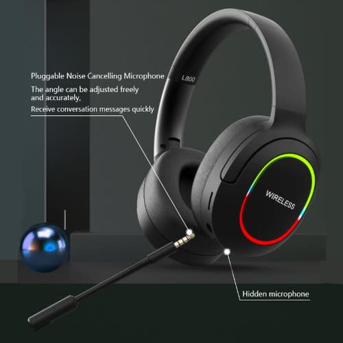 L800 Foldable Rgb & Enc Noise Reduction Wireless Gaming Headset With Microphone- Black - View 3