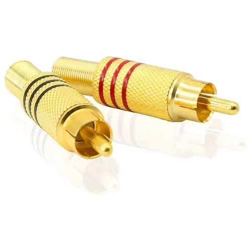 Pack Of Rca Audio Plug, Av Stereo Coaxial Audio - Screwless - View 4