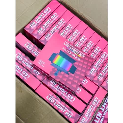 Pro Led 300 Rgb Video Light Kit – Adjustable Brightness Rechargeable Camera Phone Light - View 3