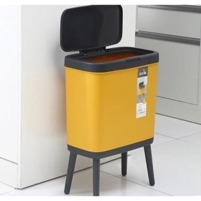 Stool-shaped Waste Container- 15-liter- Yellow