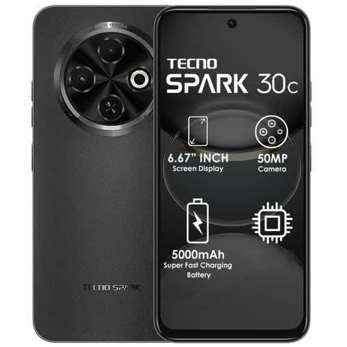 Spark 30c - 6.67" - 4GB RAM - 128GB ROM  - Dual Sim - Fingerprint - 5000mAh - Black - View 3