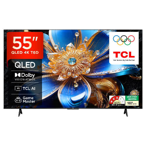 4K Ultra HD HDR10+,Dolby Vision & Atmos Smart QLED Google TV 55T6D 55 inches
