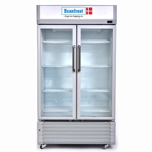 Double Door Bottle Display Chiller - 600L - View 2