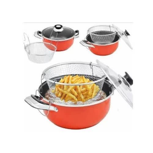 3 In 1 Non Stick Cooker, Fryer And Steamer-28cm - View 3