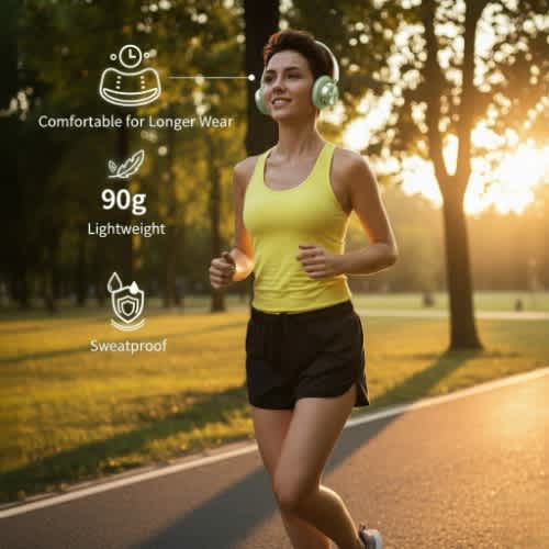 Bluetooth 5.4 Retro Headphone With 65hrs Battery & Noise Cancellation -rb-830bh- Green - View 4