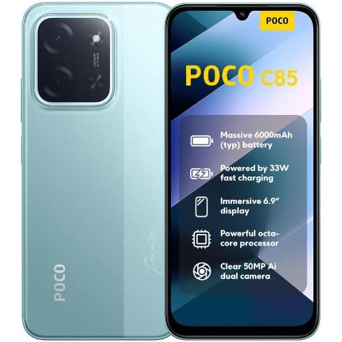POCO C85 - 6.9" - 256GB ROM - 8GB RAM - 4G LTE - Dual SIM - Fingerprint - 6000mAh - Green - View 1
