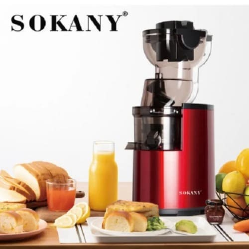 Sokany Whole Slow Juicer Juicing Machine - 300w - Red