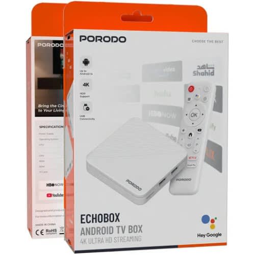 Porodo Echobox Android Tv Box, 4k Ultra Hd Streaming Media Player, - View 2