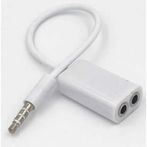 4 Pole Male To Dual Female Audio Stereo Splitter Cable Adapter - 3.5mm