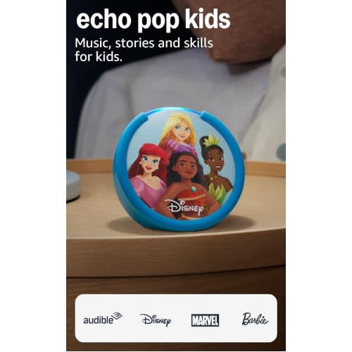 Amazon Echo Pop Kids Smart Speaker - Disney Princess Edition - View 2