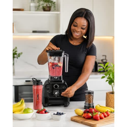 Mighty Crusher 3-in-1 Kitchen Blender With Grinder – Glass Jar - 3500w - View 3