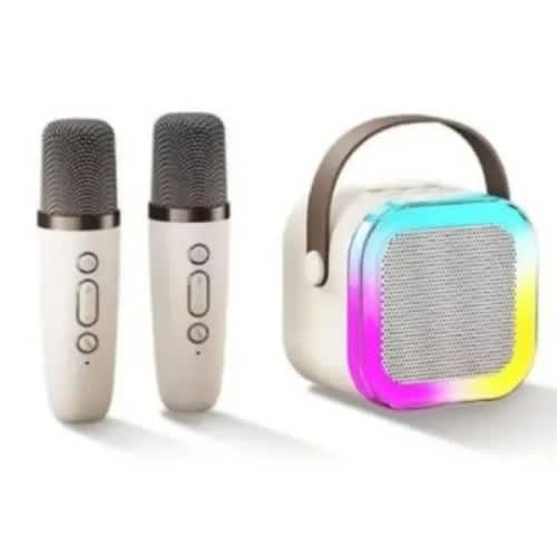 Karaoke Wireless Sound System With Speaker & 2 Microphone- 3 In 1