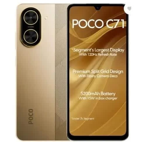 POCO C71 6.88" - 4GB RAM - 128GB ROM - 4G LTE - Dual SIM - Fingerprint - 5200mAh - View 1